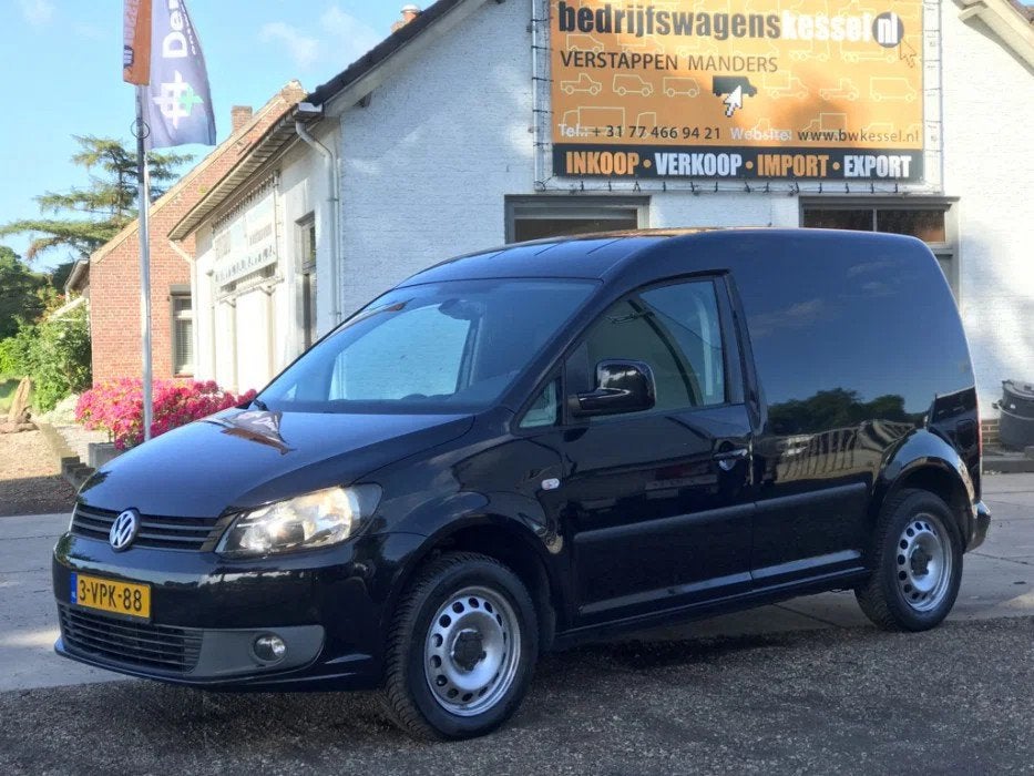 Volkswagen Caddy 2.0 TDI Automaat Airco DSG Leder Trekhaak, Auto's, Voorwielaandrijving, Euro 5, Zwart, 4 cilinders