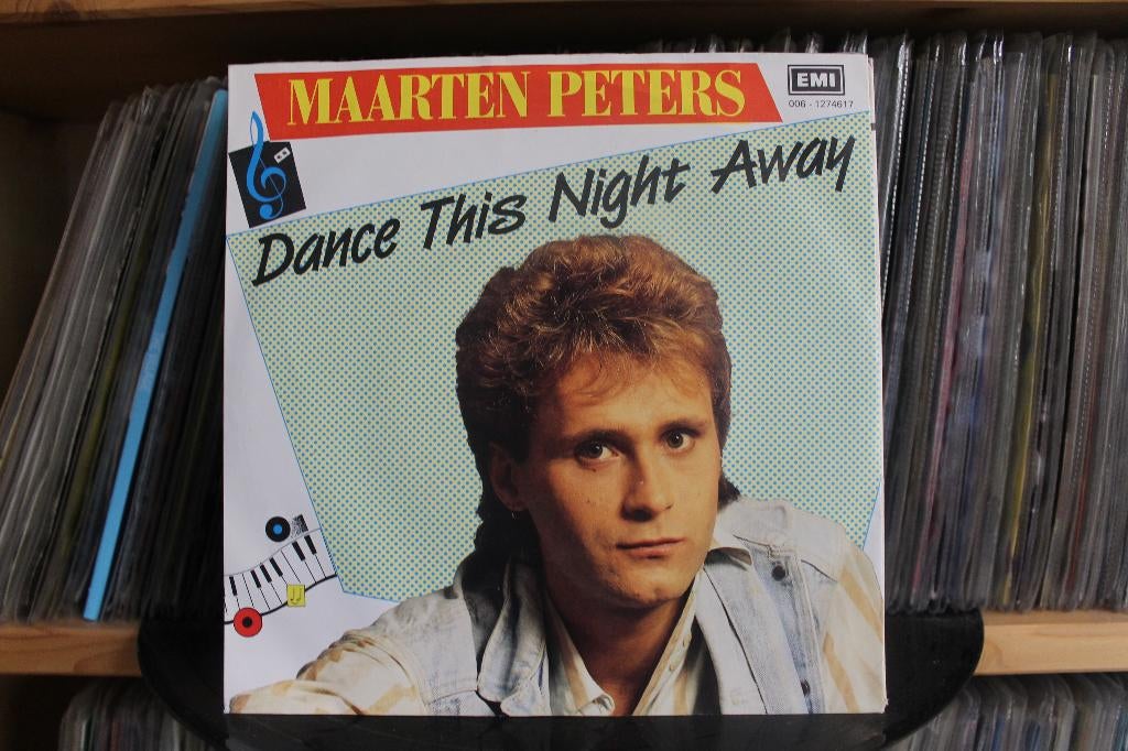7" Single Maarten Peters - Dance This Night Away + Instrumen, Cd's en Dvd's, Vinyl Singles, Gebruikt, 7 inch, Single, Ophalen of Verzenden