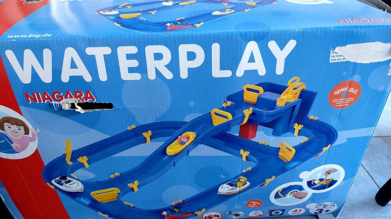 BIG Waterplay Niagara Waterbaan - ZGAN met orginele doos, Ophalen, Zo goed als nieuw, Jongen of Meisje