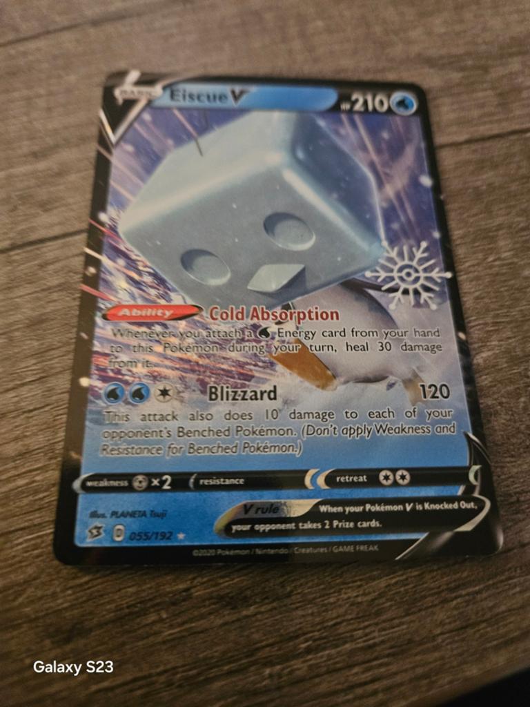 Eiscue v pokemon kaart, Ophalen of Verzenden, Gebruikt, Losse kaart