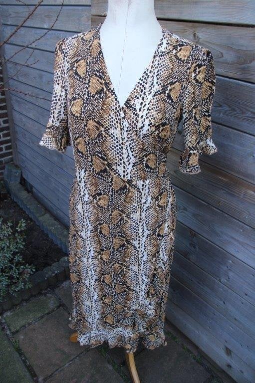 Wikkeljurk creme/ bruin/ zwart Summum mt S Vaste prijs, Kleding | Dames, Summum, Zwart, Ophalen of Verzenden, Zo goed als nieuw
