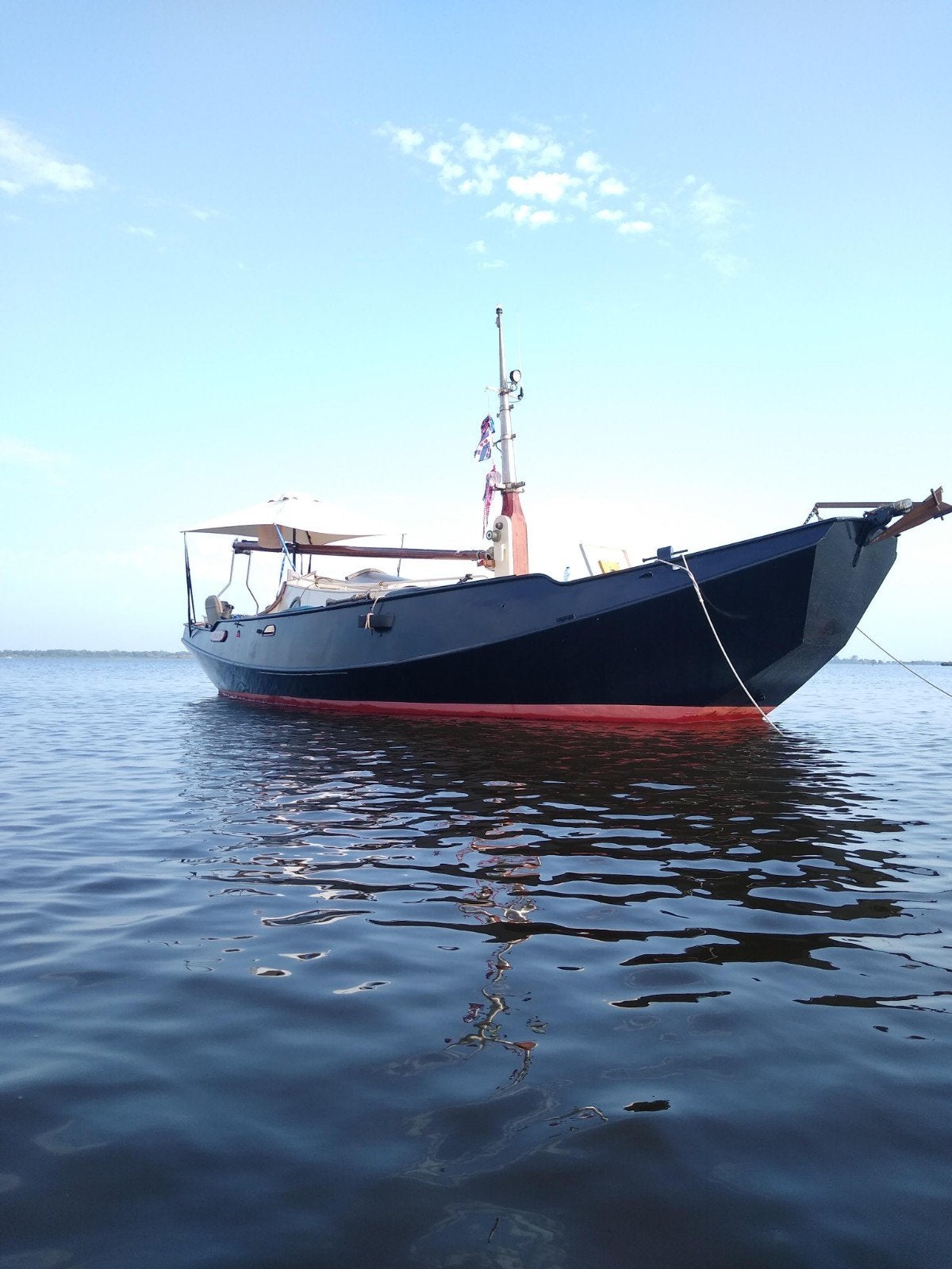 Platbodem Zeeschouw Vermolen 9.20 meter, Watersport en Boten, Platbodems, 9 m, Gebruikt, Staal, Binnenboordmotor