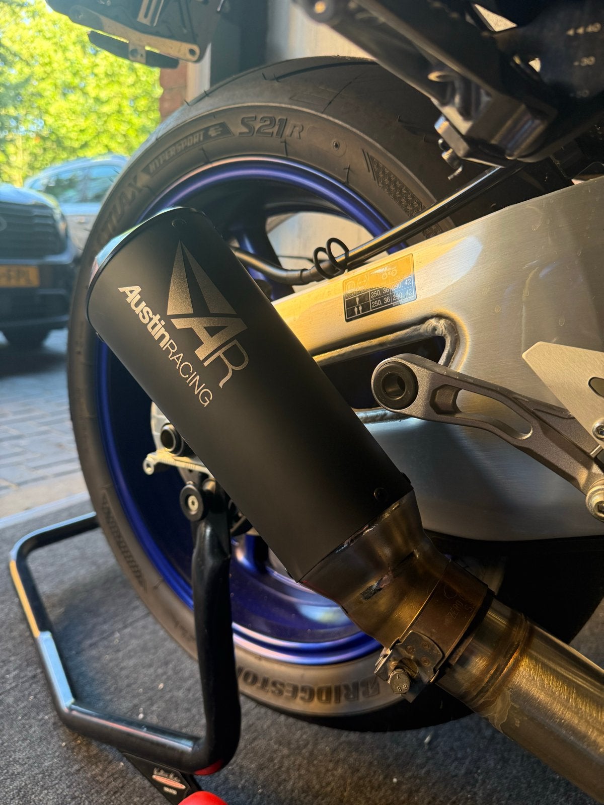 Austin Racing Slip-on MT10(SP), Ophalen of Verzenden, Gebruikt