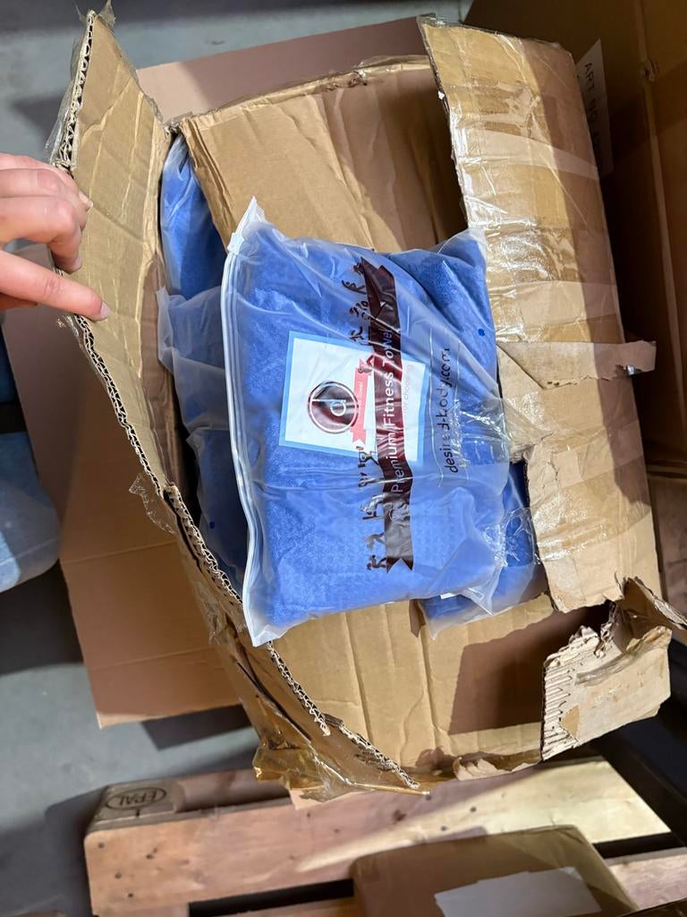 Partij sporthanddoeken, Ophalen, Nieuw, Blauw, Handdoek