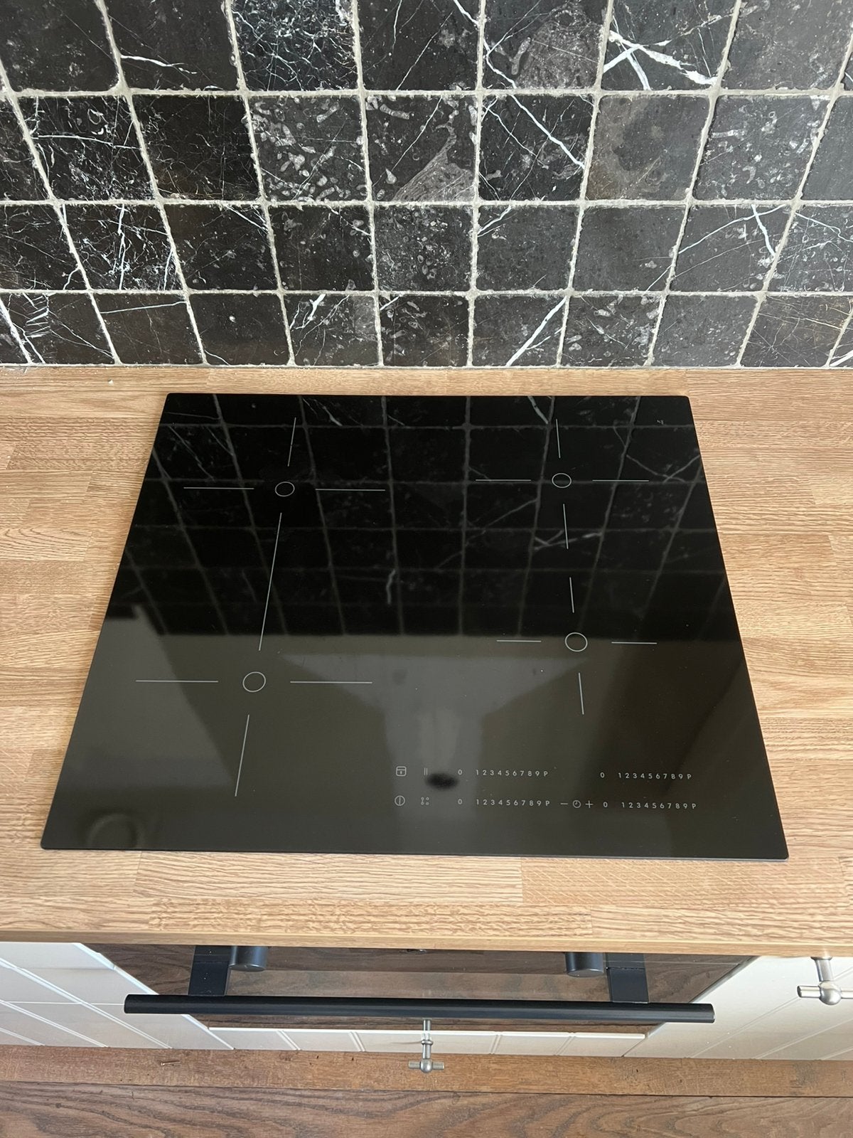Inductiekookplaat IKEA (Matmässig) zwart, Witgoed en Apparatuur, Kookplaten, Gebruikt, Inbouw, Inductie, 4 kookzones