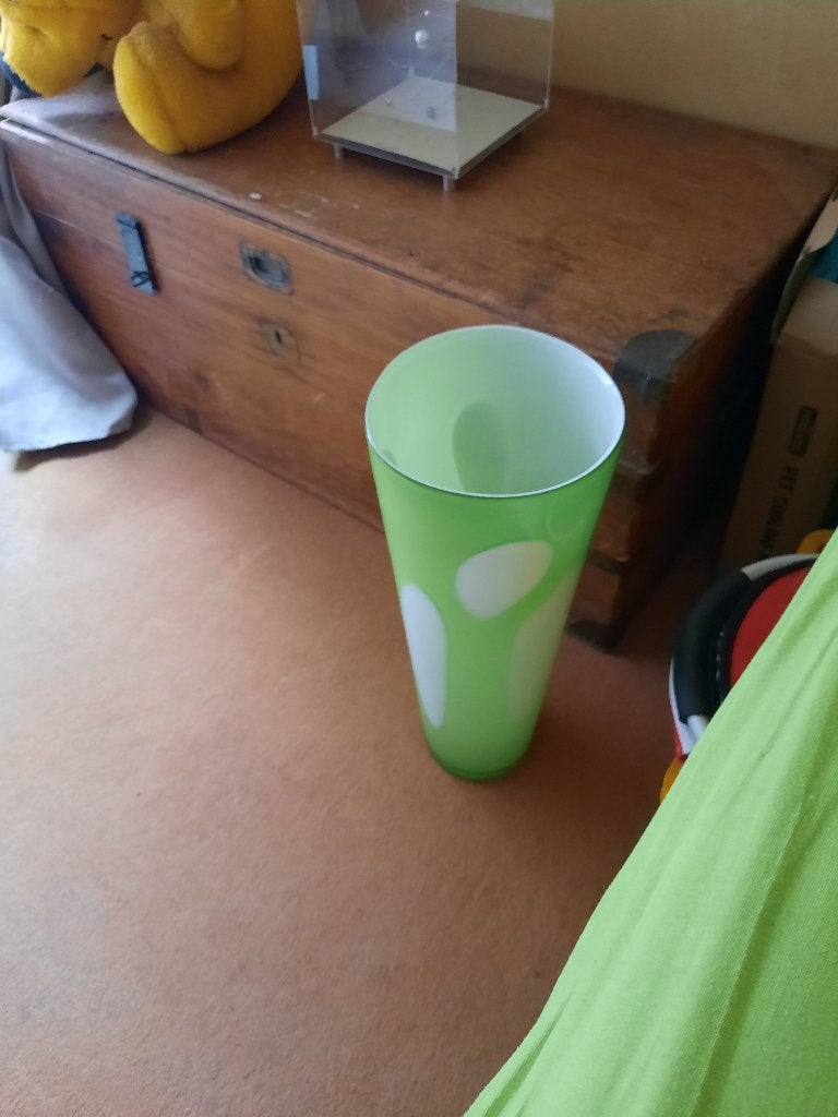 Vaas, Ophalen, Zo goed als nieuw, Meerkleurig, Glas