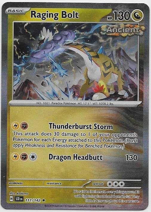 Stellar Crown,  Raging Bolt [holo] 111/142, Verzenden, Nieuw, Losse kaart