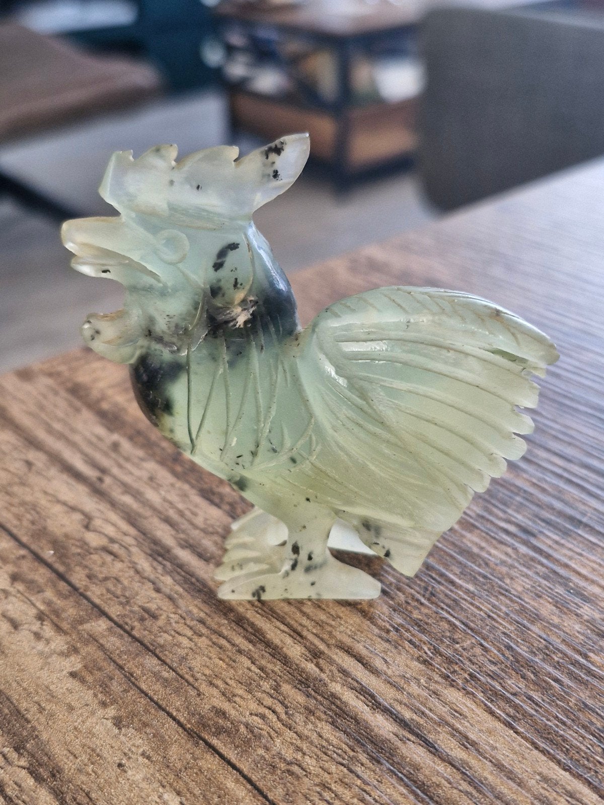 Chinese hardstone / Jade Haan beeldje., Antiek en Kunst, Ophalen of Verzenden