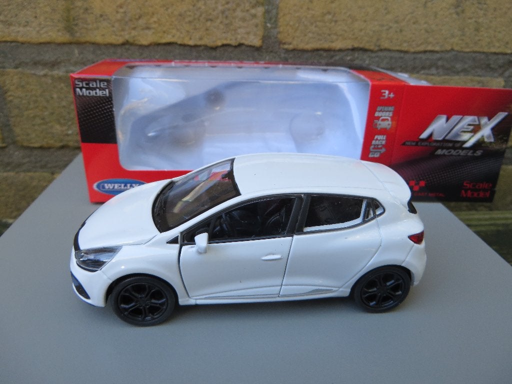 Welly Renault Clio Wit, Ophalen of Verzenden, Nieuw, Auto