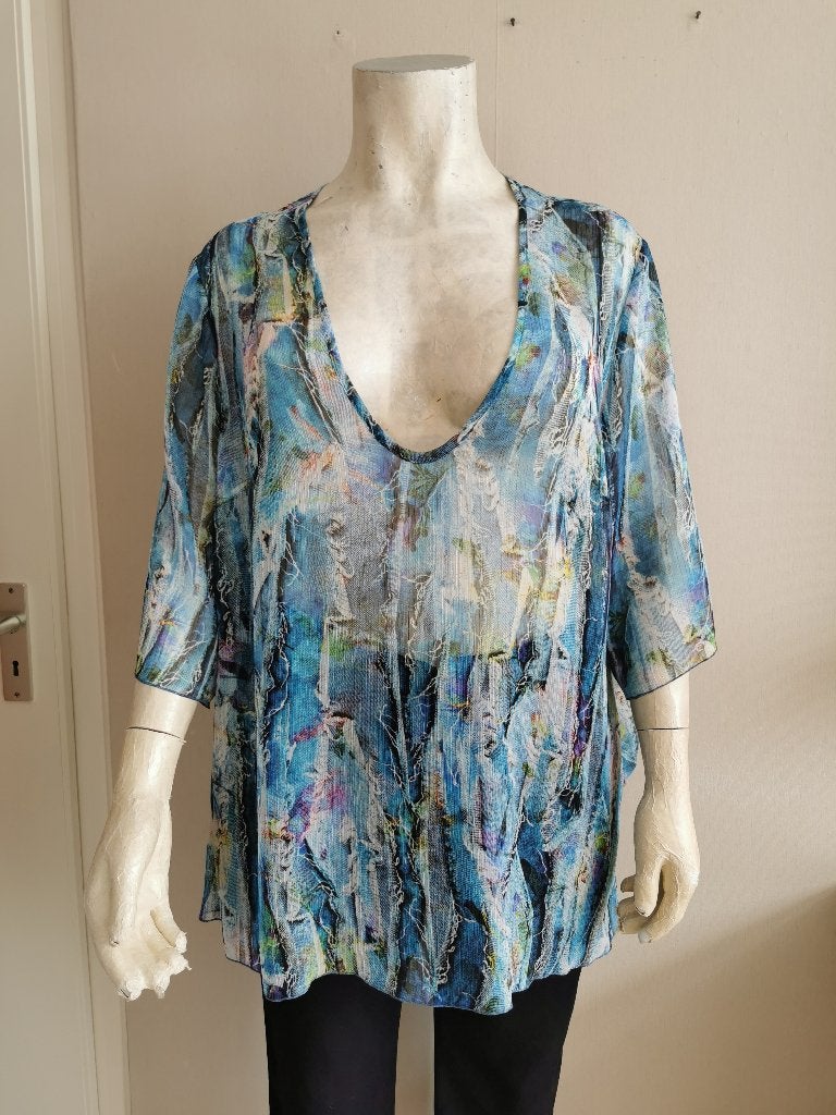 236 ... nieuwe tuniek van dorisstreich maat 52, Blauw, Blouse of Tuniek, Nieuw, Ophalen of Verzenden