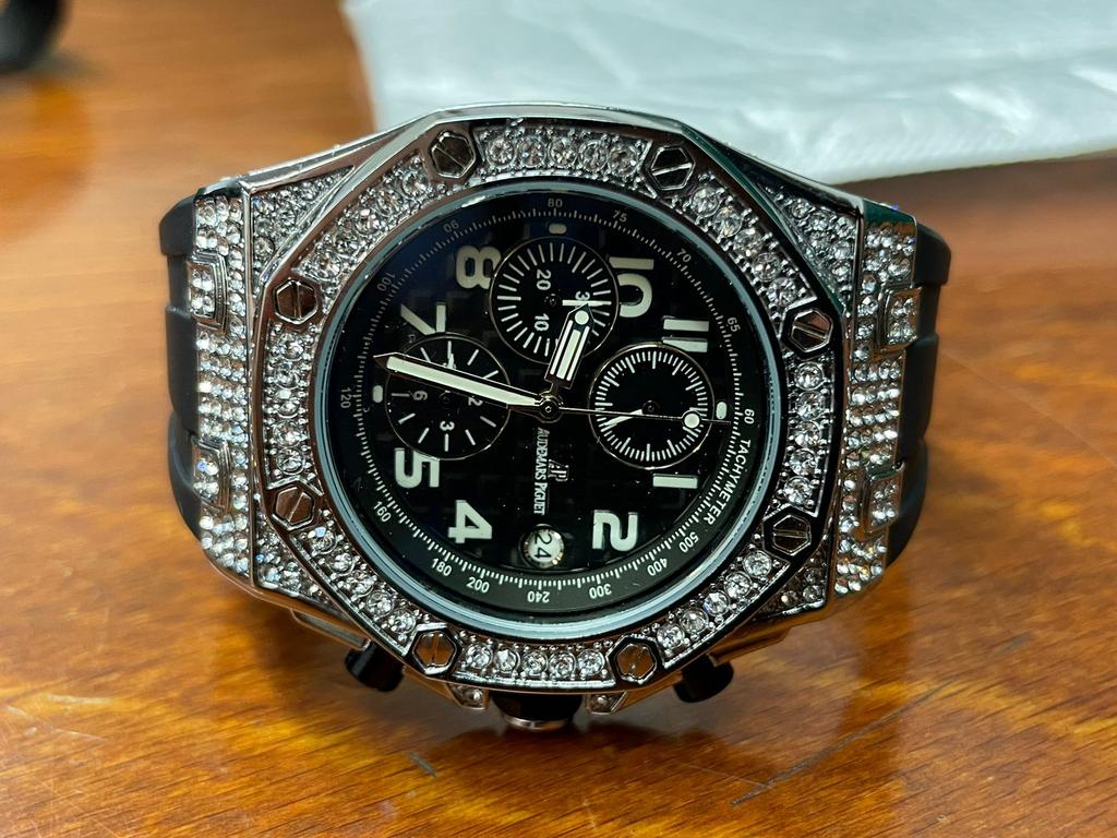 Iced Out Herenhorloge Hommage Tribute Luxe Custom 42mm! AP, Overige merken, Staal, Verzenden, Polshorloge