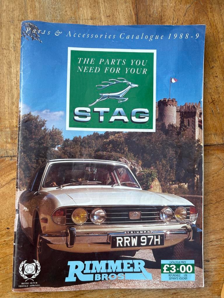 Triumph Stag onderdelen catalogus 1988-9, Ophalen of Verzenden, Gelezen, Overige merken