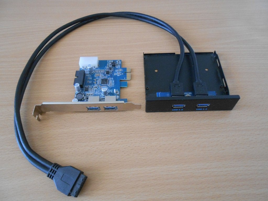 USB 3 PCI kaart en USB 3 front bracket, Ophalen, Gebruikt