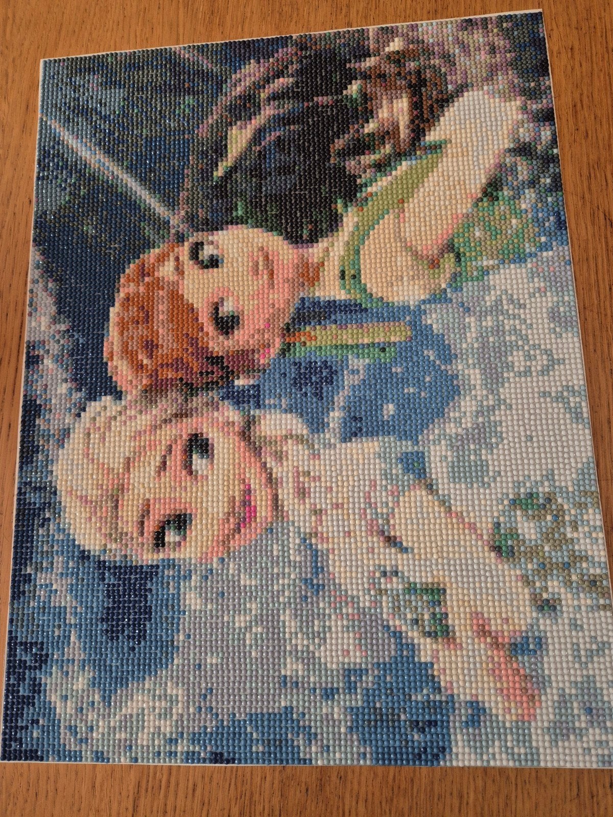 Diamond painting Frozen Elsa en Anna 30x40 cm - klaar, Ophalen, Film en tv, Diamond painting, Meerkleurig