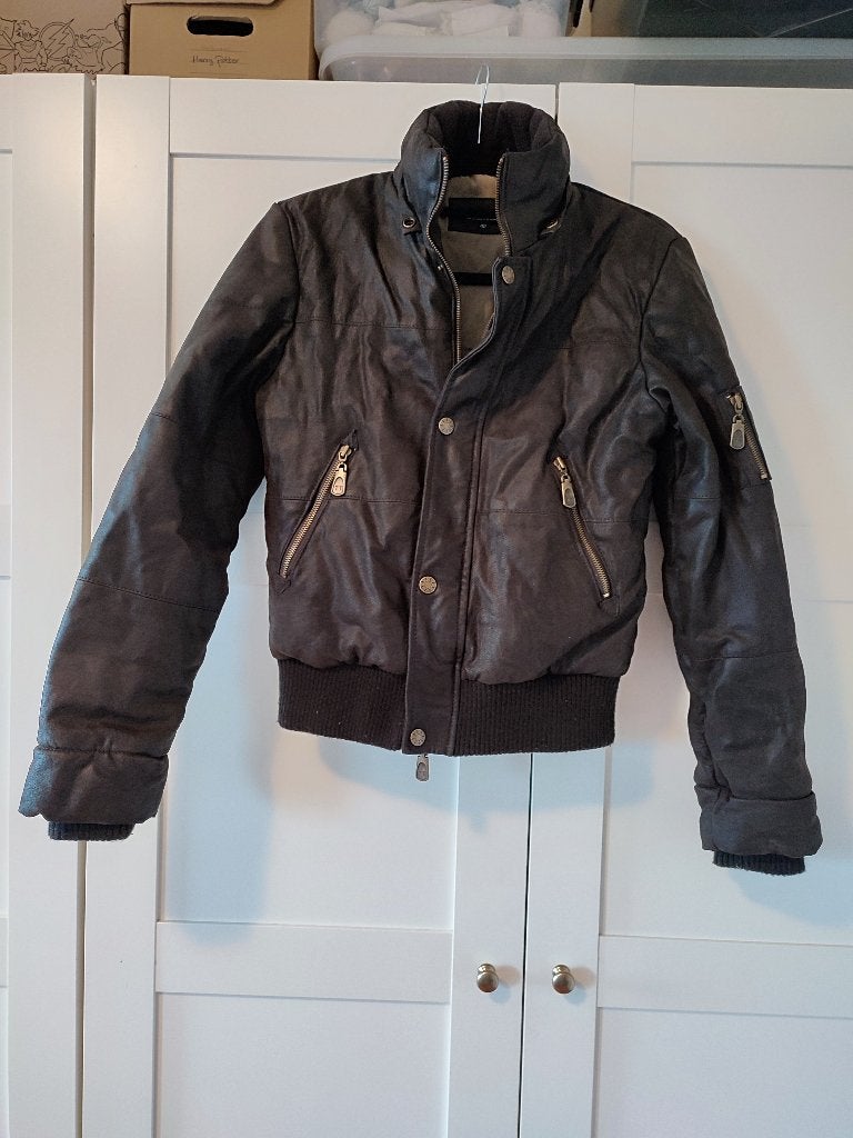 Vintage look Goldstein Leren Vliegeniersjack - Maat 40, Maat 38/40 (M), Bruin, Goldstein by Molltan, Ophalen of Verzenden