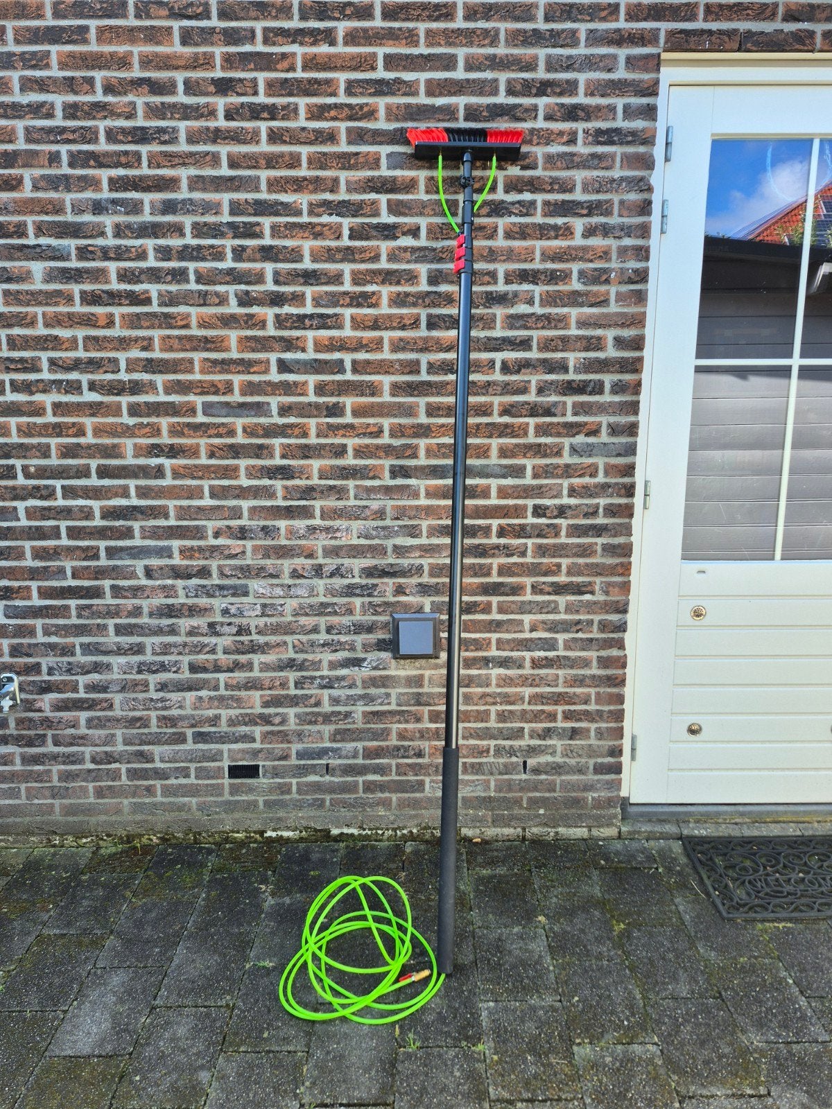 zgan wasborstelset telescopisch 7,2 m, Tuin en Terras, Ophalen, Zo goed als nieuw