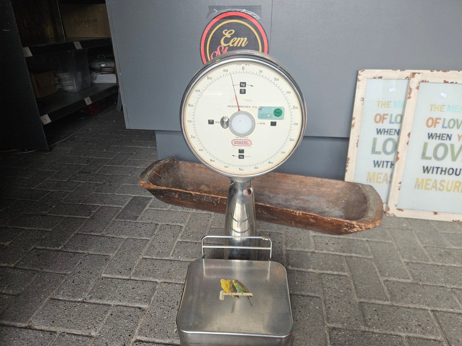 Weegschaal 5 kilo vintage, Witgoed en Apparatuur, Weegschalen, Ophalen, Minder dan 10 kg, 5kilo, Weegschaal