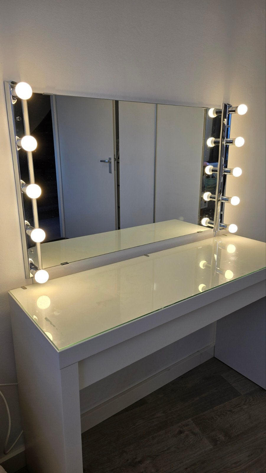 Spiegel en verlichting, Huis en Inrichting, Overige materialen, Zo goed als nieuw, Minder dan 100 cm, Modern