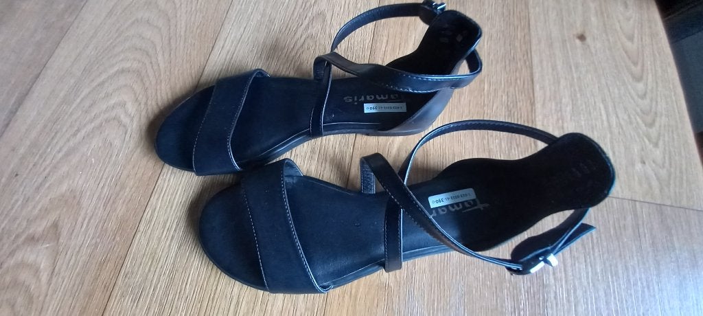 Tamaris zwarte dames sandalen maat 39., Tamaris, Zwart, Nieuw, Sandalen of Muiltjes