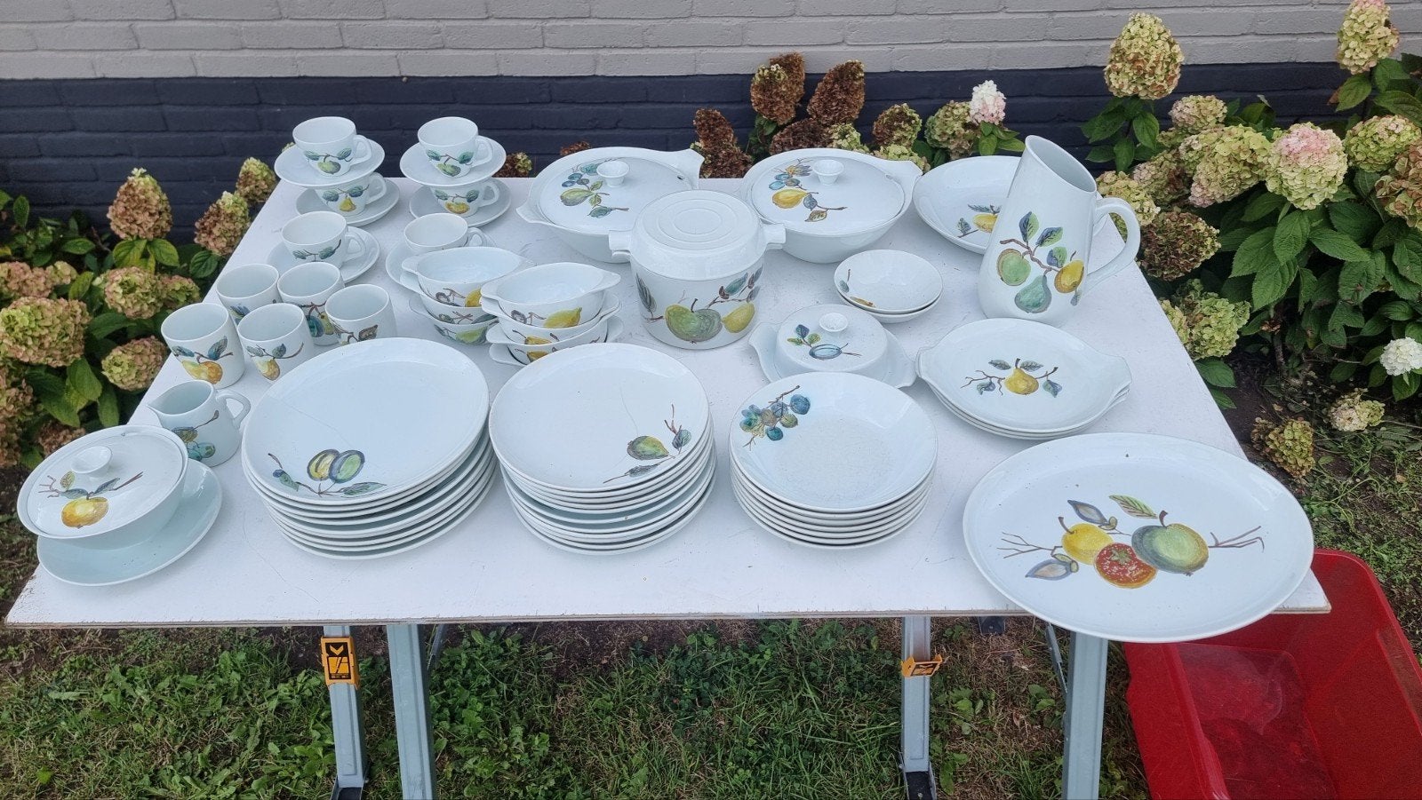 Goedewaagen Servies met Fruitmotief, Ophalen, Keramiek, Vintage, Zo goed als nieuw