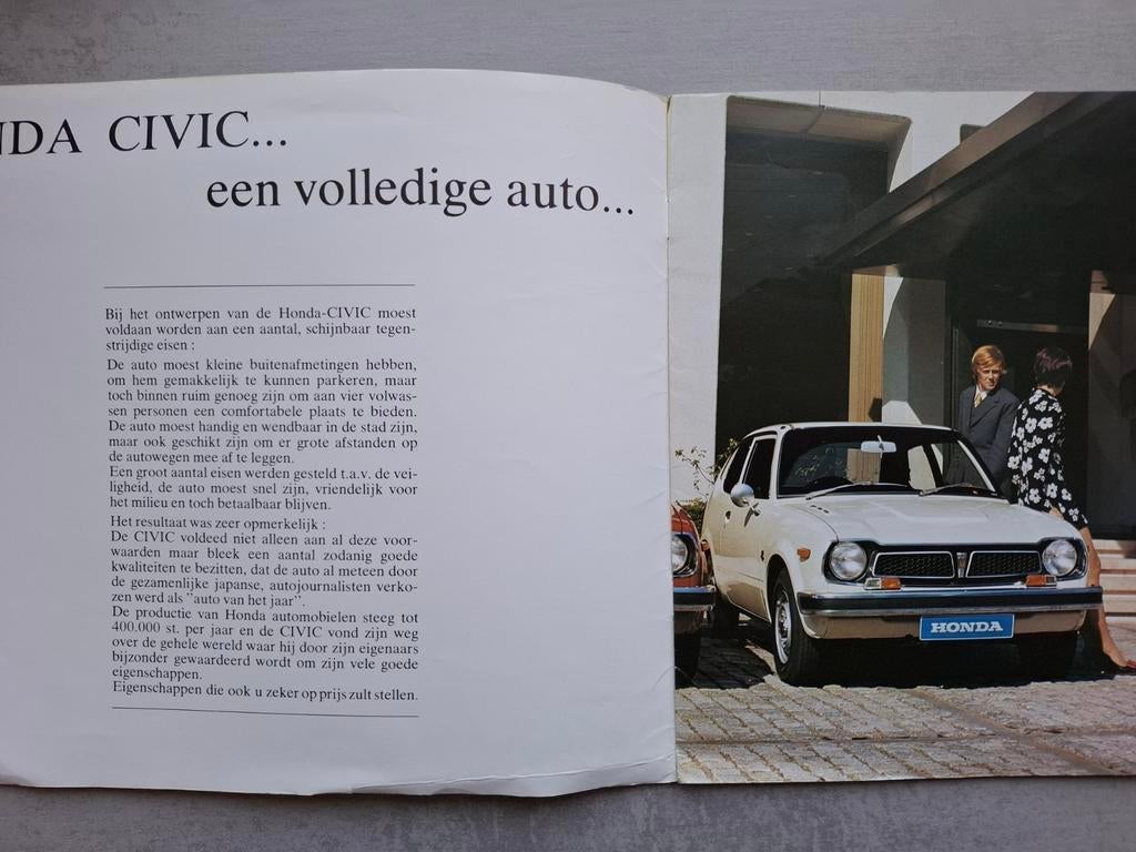 Honda Civic brochure, Ophalen of Verzenden, Gelezen, Honda