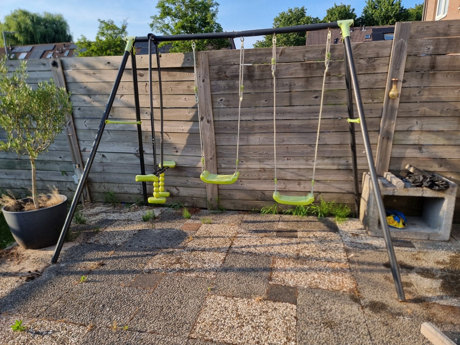 Metalen tuin schommel, Ophalen, Schommel