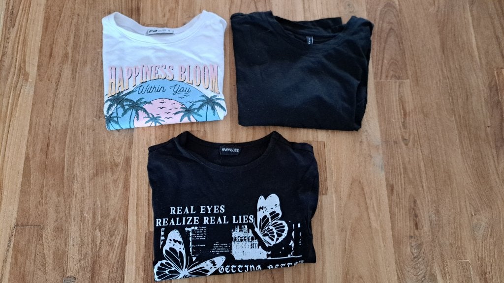 3 croptops, Zwart, Ophalen of Verzenden, Zo goed als nieuw, Korte mouw