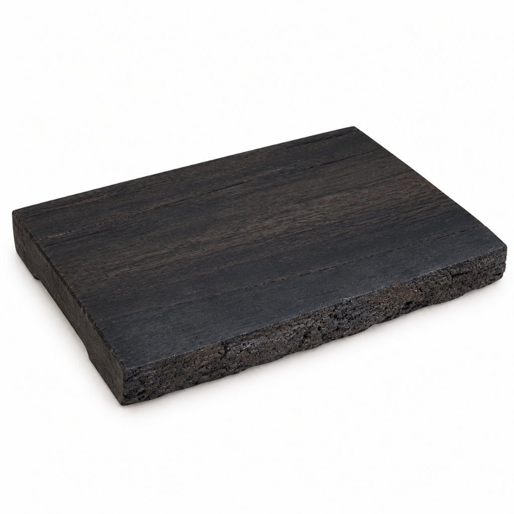 Handgemaakte Zwarte Eikenhouten Snijplank – 29  20  3 cm, Snij-/serveerplank, Nieuw, Ophalen of Verzenden, Zwart