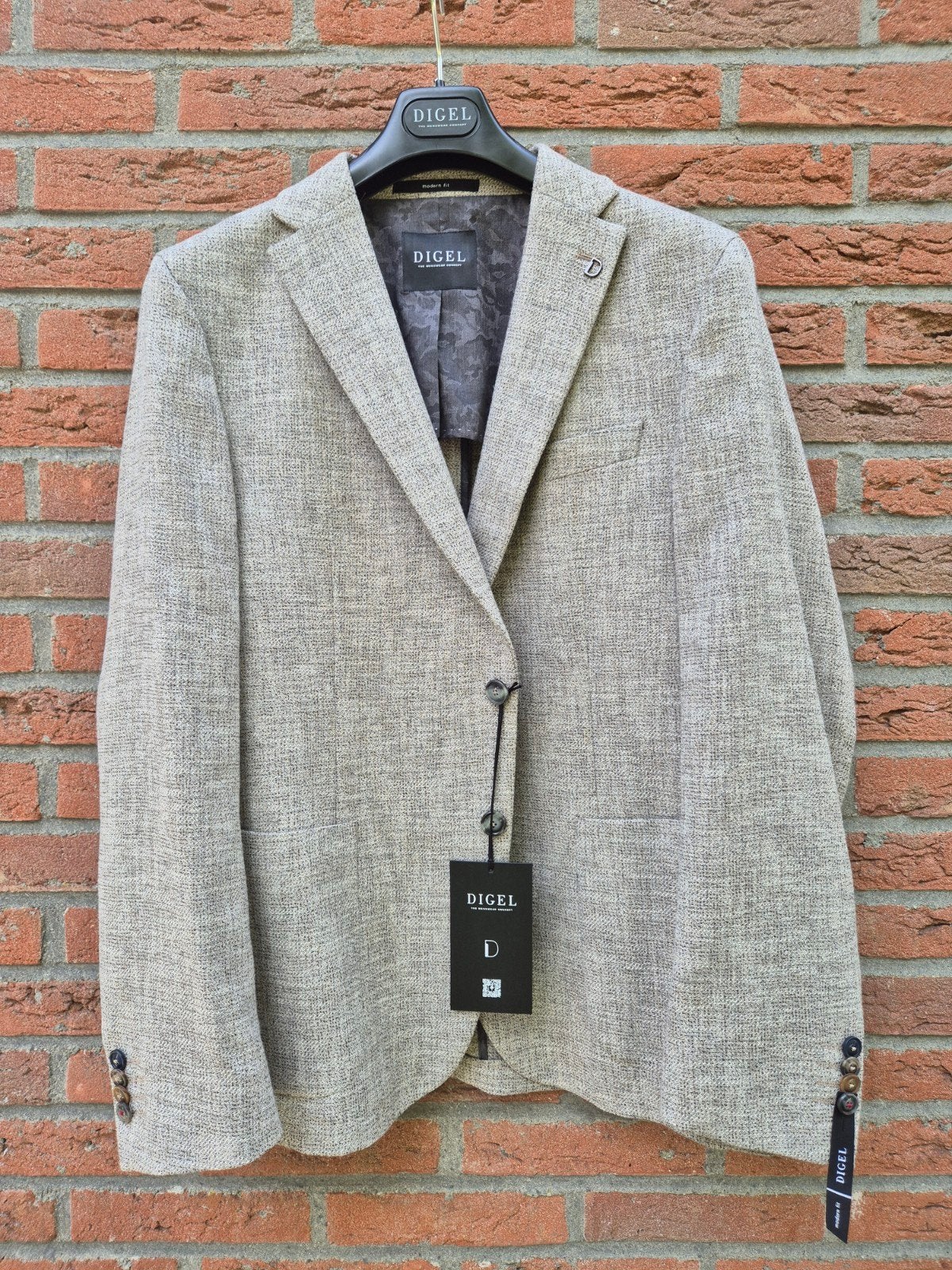 Digel Edward Modern Fit colbert maat 50, 54, 25 en 27, Maat 48/50 (M), Beige, Digel, Nieuw