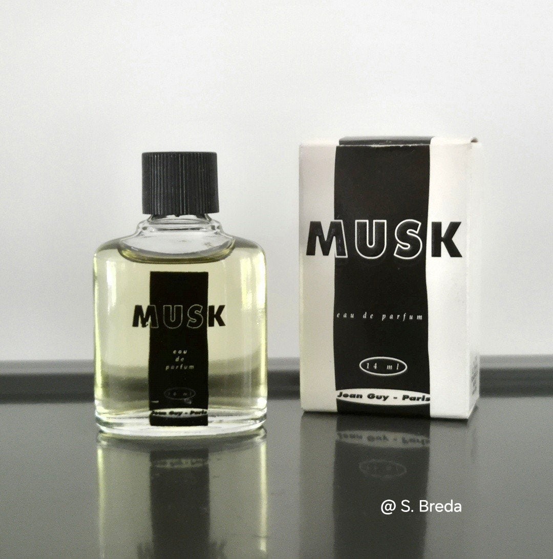 Jean Guy Paris - Musk - 14 ml Vintage miniatuur in doosje, Ophalen of Verzenden, Zo goed als nieuw, Miniatuur, Gevuld