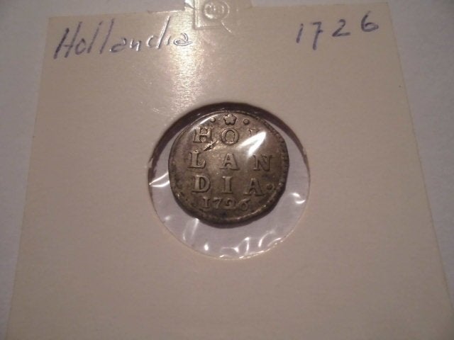 1 oude zilveren munt Holland 1 stuiver 1726, Vóór koninkrijk, Zilver, Losse munt, Overige waardes