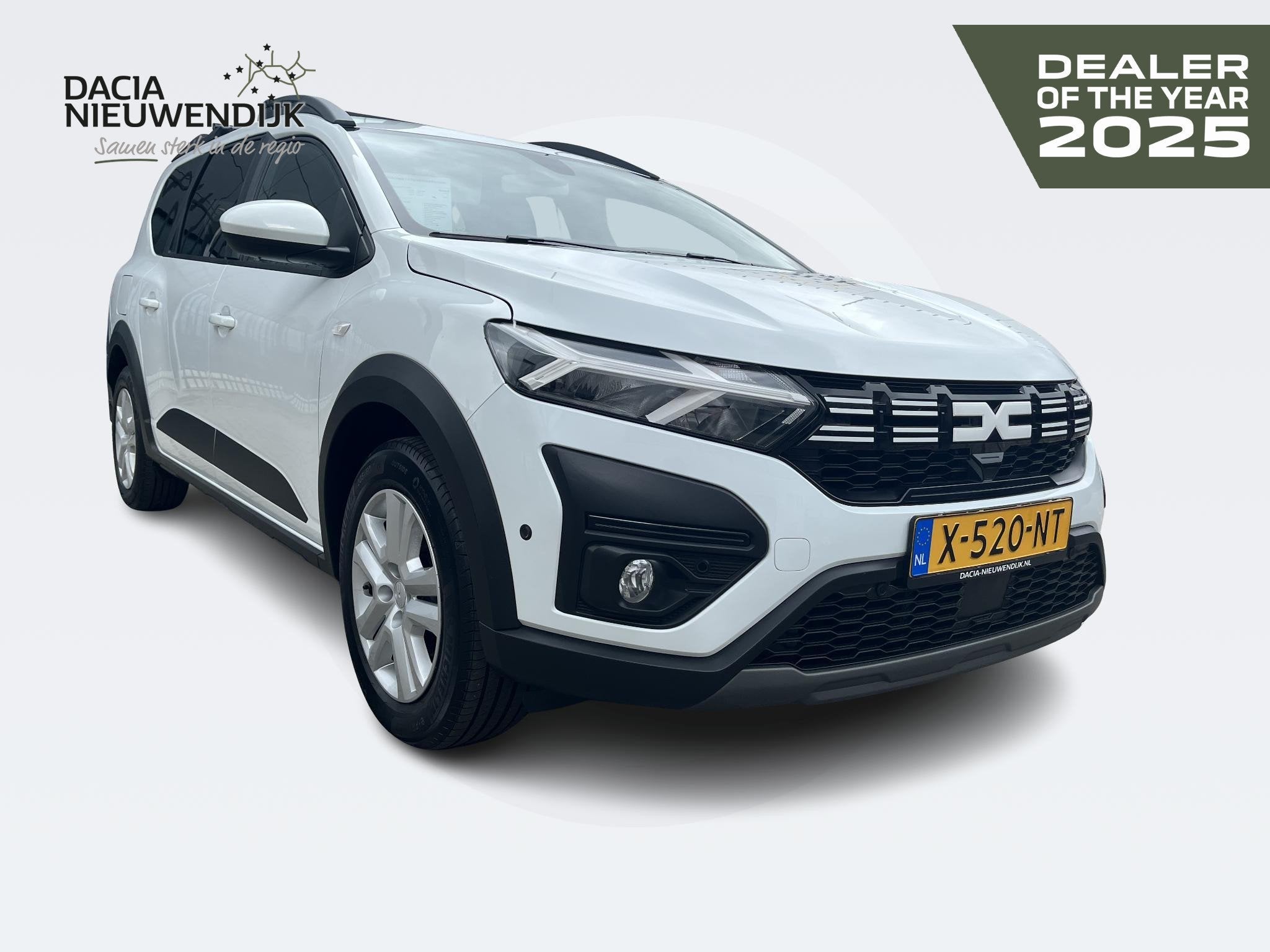 Dacia Jogger 1.0 TCe 100 ECO-G Expression 7p. l CAMERA l PAR, Gebruikt, 7 stoelen, Wit, Origineel Nederlands
