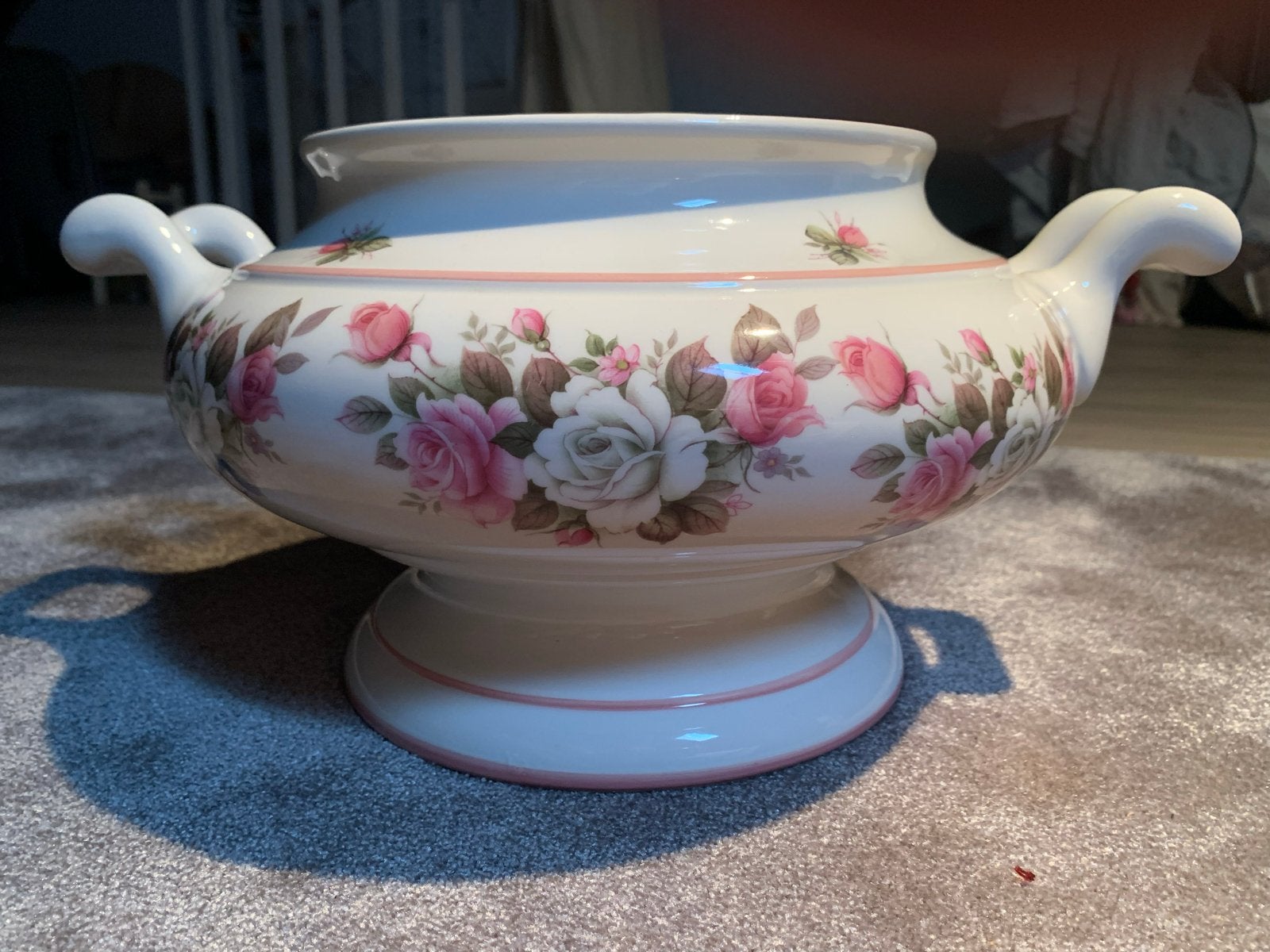 Capodimonte Rozen Bloempot/Schaal - Vintage Decoratie, Ophalen of Verzenden