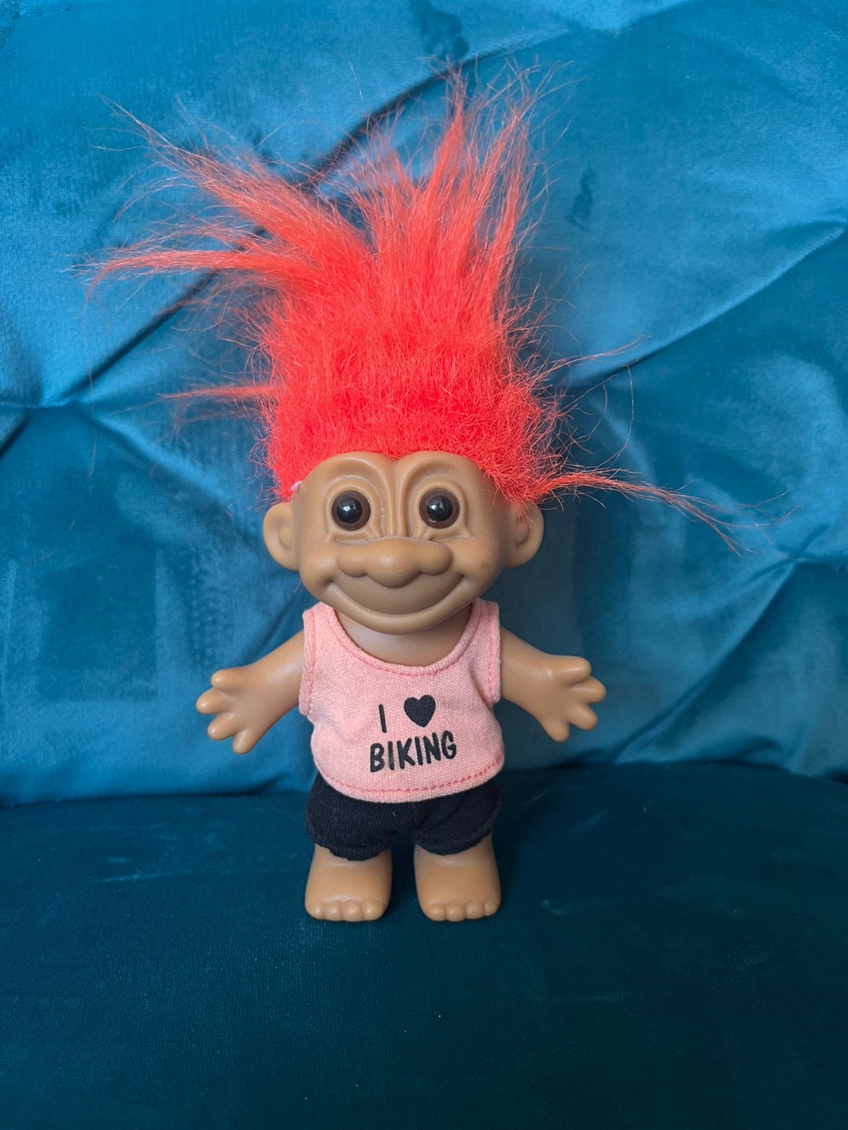 Vintage 5-inch Russ trollenpop "I ️ Biking", ?, Zo goed als nieuw, ?, ?