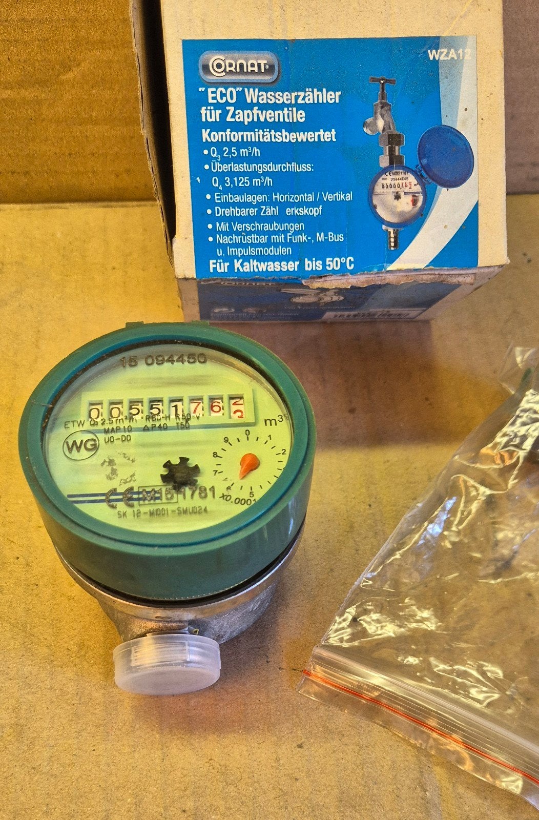 Ornat ECO Waterteller / Watermeter voor zapfventile - In doo, Doe-het-zelf en Verbouw, Ophalen, Gebruikt