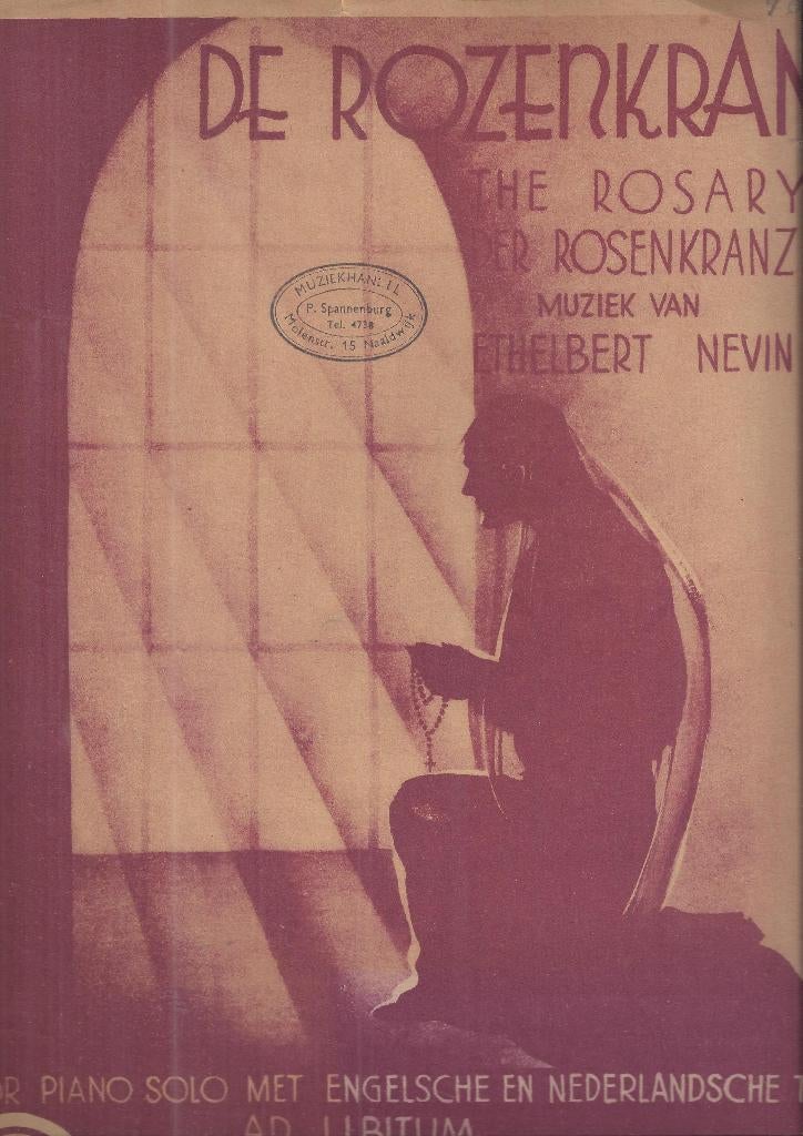 Bo104 bladmuziek de rozenkrans piano solo, Gebruikt, Klassiek, Ophalen of Verzenden, Artiest of Componist