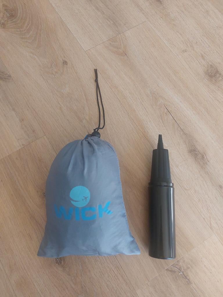 Opblaasbaar reiskussen met pompje - Ideaal voor vliegtuig, Ophalen of Verzenden, Nieuw, Grijs, Overige vormen