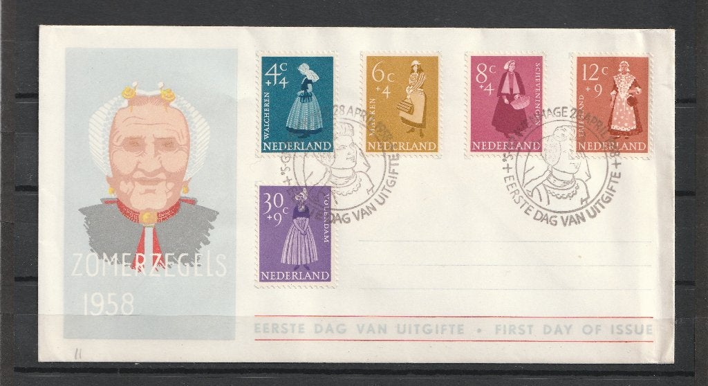 E34 1958 FDC onbeschreven met attest, Ophalen of Verzenden, Na 1940, Postfris