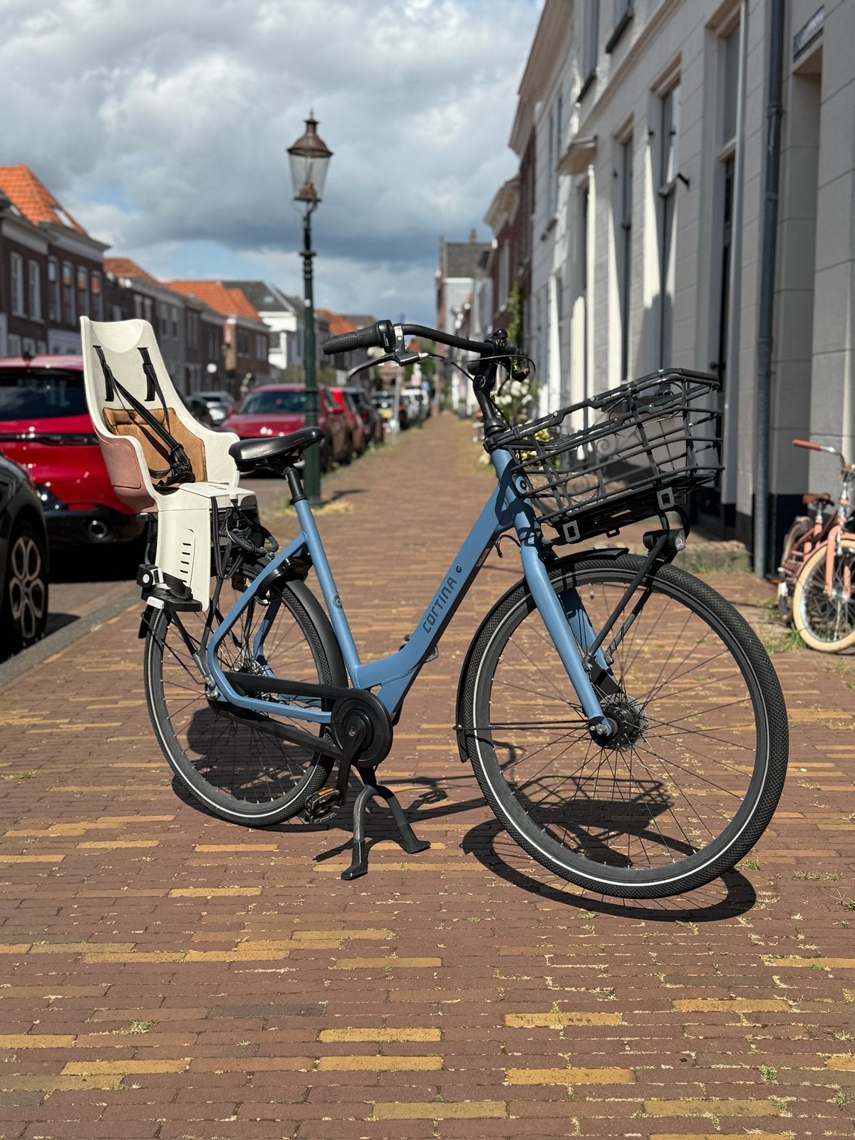 Cortina Common N7 D57 blauw, Fietsen en Brommers, Fietsen | Dames | Moederfietsen, Gebruikt, Dubbele standaard, 56 cm of meer