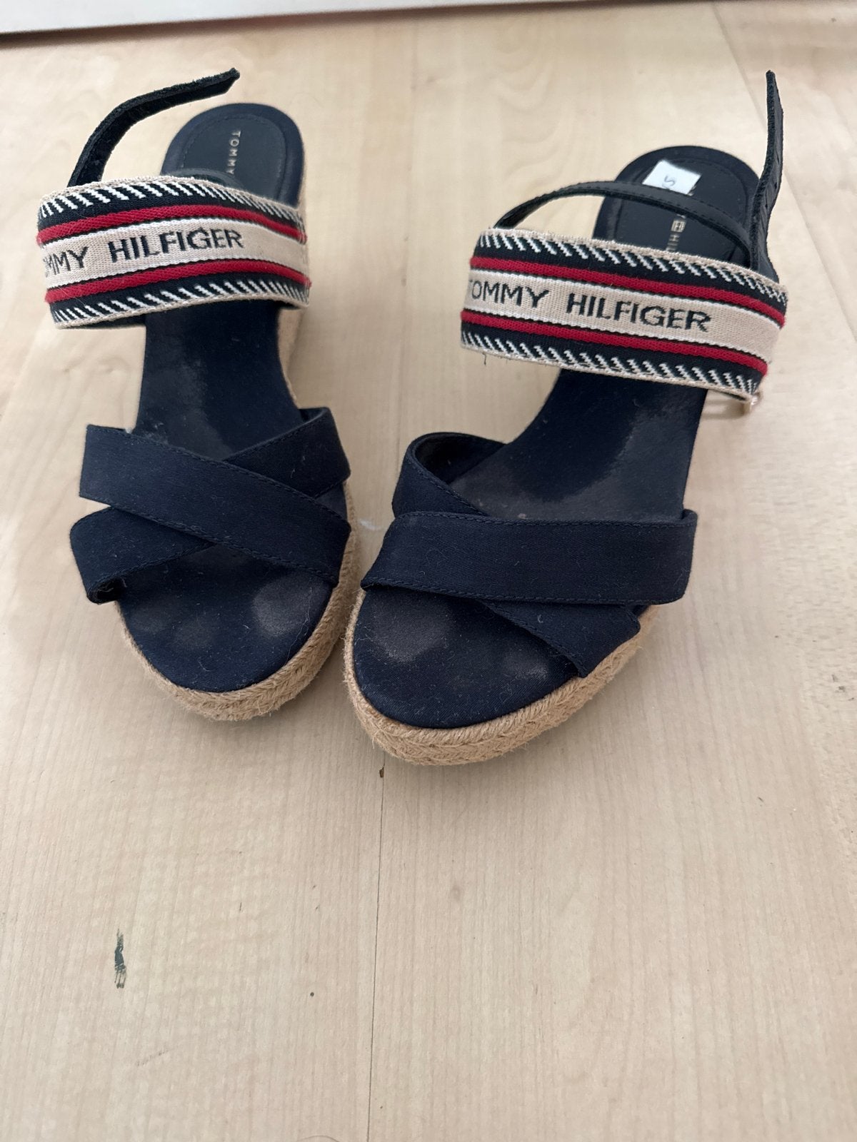 Tommy Hilfiger Espadrille Sandalen - Maat 39, Ophalen of Verzenden, Gedragen, Blauw, Sandalen of Muiltjes