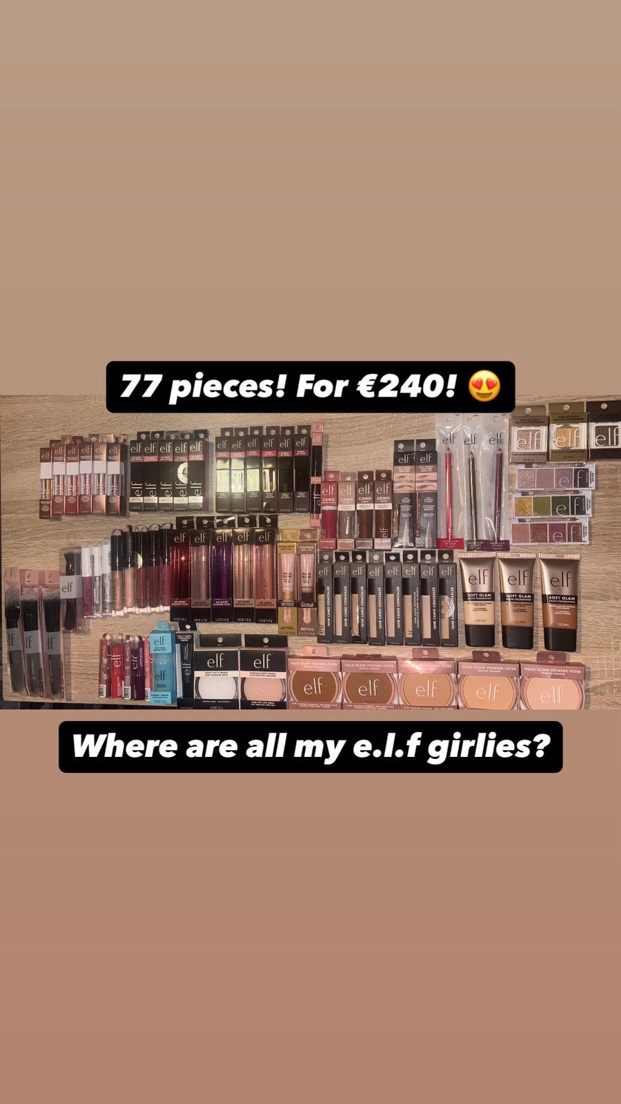 Elf mixed make up pakket! 77 stuks, Ophalen of Verzenden, Nieuw, Overige kleuren, Gehele gezicht