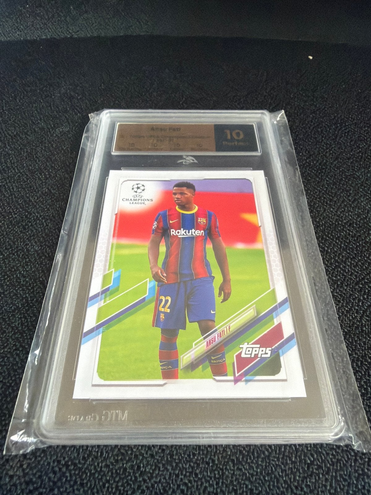 Ansu Fati Topps Champions League Graded 10 Kaart, Ophalen of Verzenden, Zo goed als nieuw