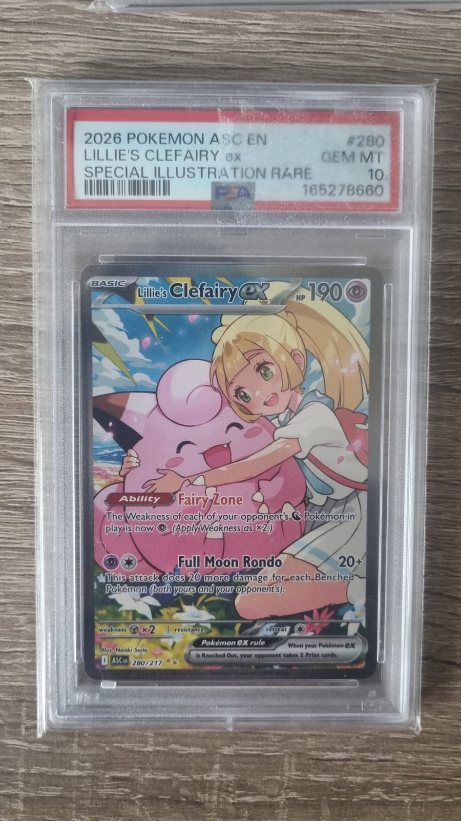 Lillie’s Clefairy EX 280/217 PSA 10, Ophalen of Verzenden, Nieuw, Losse kaart, Foil