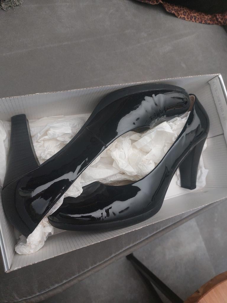 Gabor Zwarte Lakleren Pumps - Maat 41, Ophalen