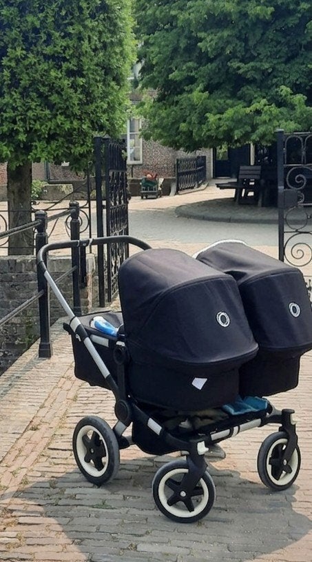 Bugaboo Donkey 2 Duo kinderwagen met reiswiegen, Ophalen, Gebruikt, Bugaboo, Duowagen
