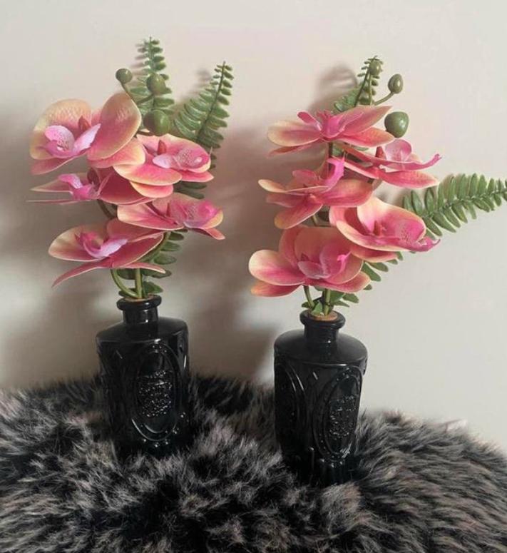 Kunstplantjes met vaasje, Ophalen of Verzenden, Nieuw, Roze, Binnen
