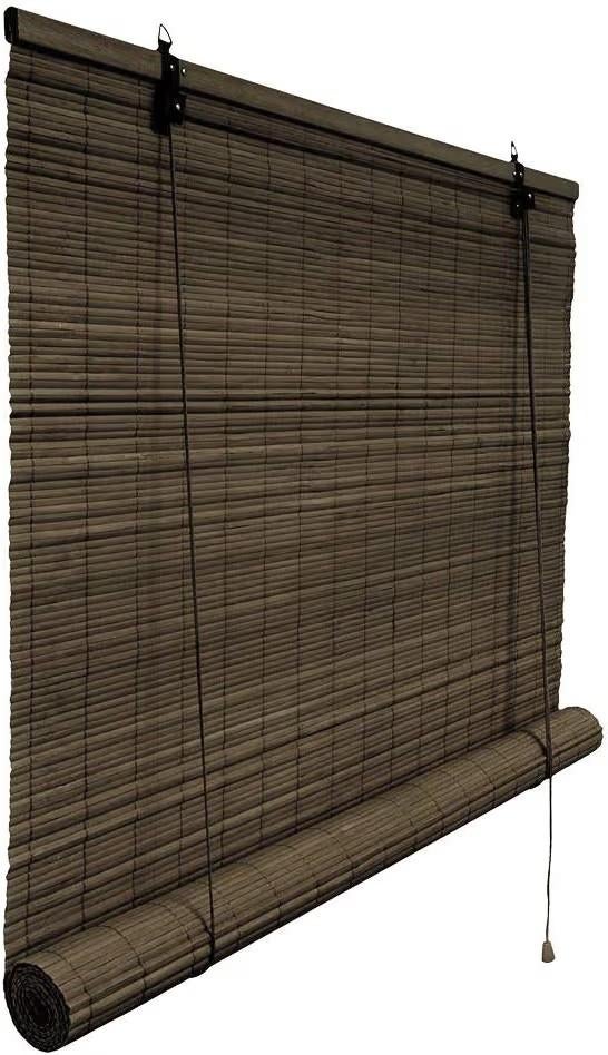2x Bamboe Rolgordijn 130x220 cm - Natuurlijke Uitstraling, Ophalen, 100 tot 150 cm, Bruin, 200 cm of meer