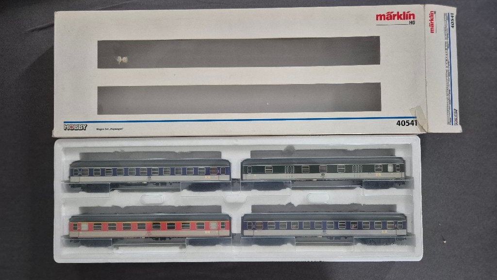 Märklin 40541 H0 Rijtuigen-set ''Popwagens'' van de DB, Overige merken, Gelijkstroom of Wisselstroom, Brug, Tunnel of Gebouw, Ophalen of Verzenden