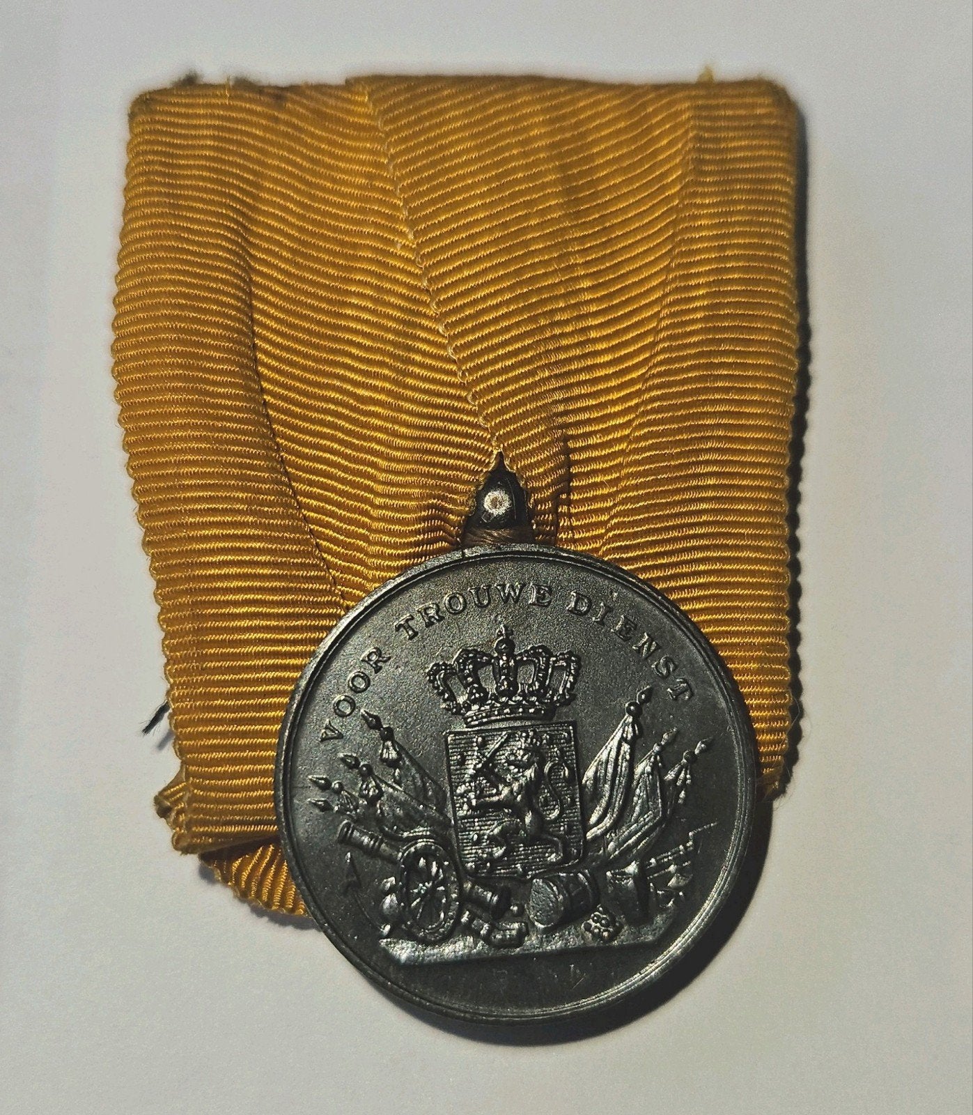 Zilveren medaille voor trouwe dienst Juliana, Ophalen of Verzenden, Landmacht, Nederland, Lintje, Medaille of Wings