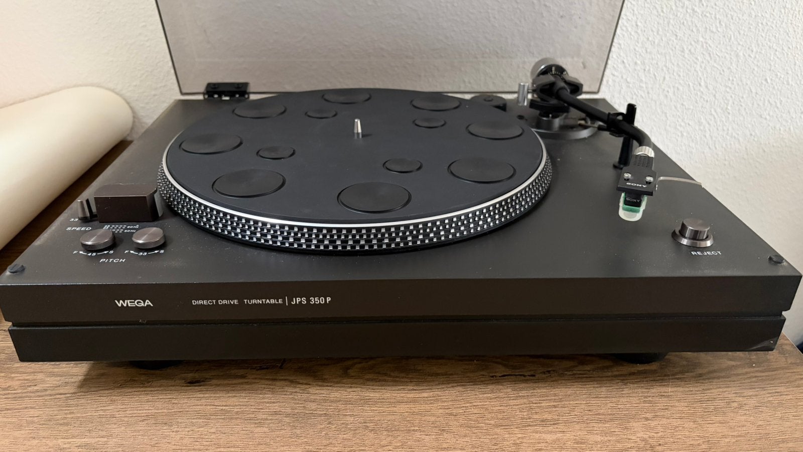 Wega JPS350P Direct Drive Platenspeler - Vintage Sony, Audio, Tv en Foto, Ophalen, Gebruikt, Pitch-regelaar, Platenspeler